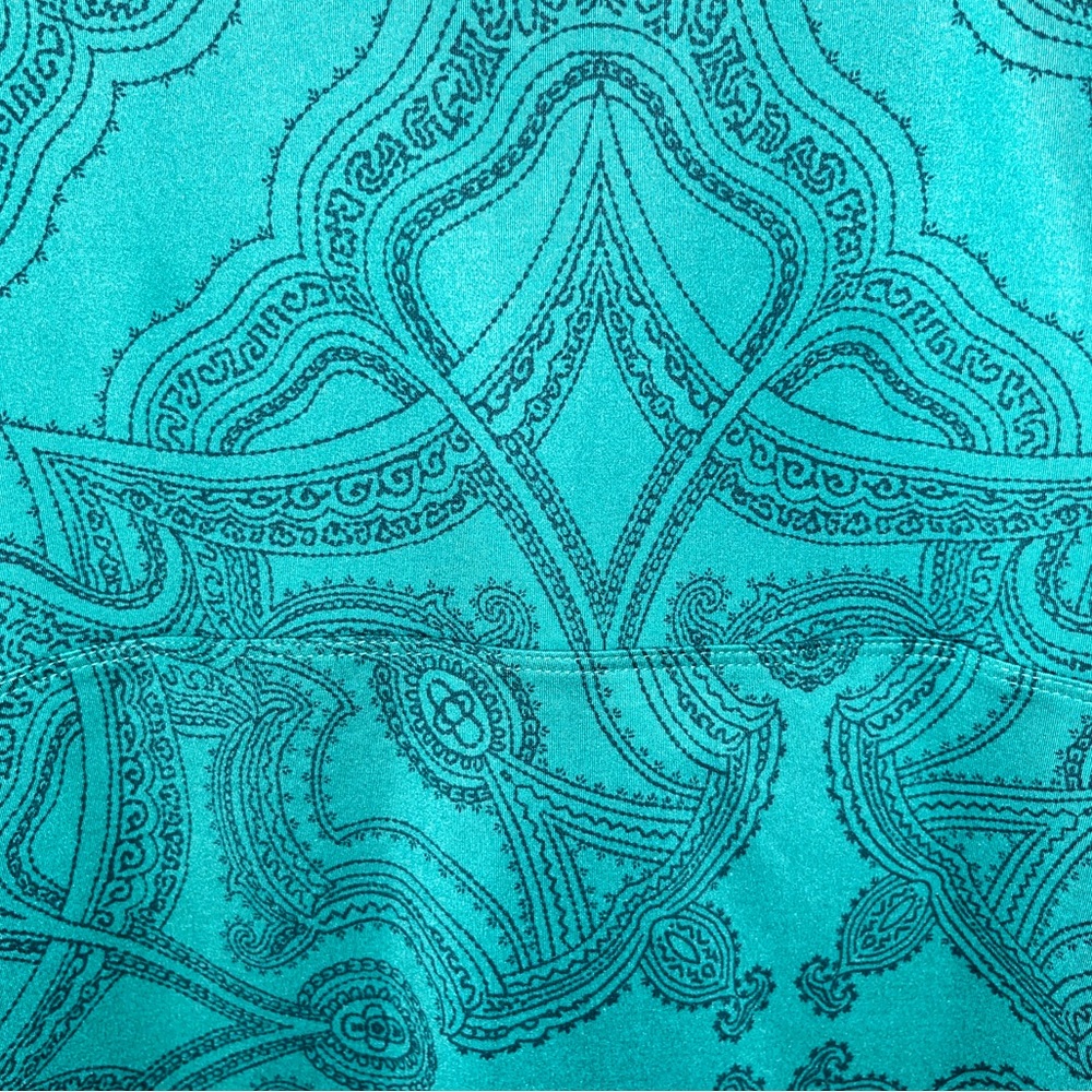 Patagonia Bandha teal with navy graphic design workout top - Picture 5 of 5
